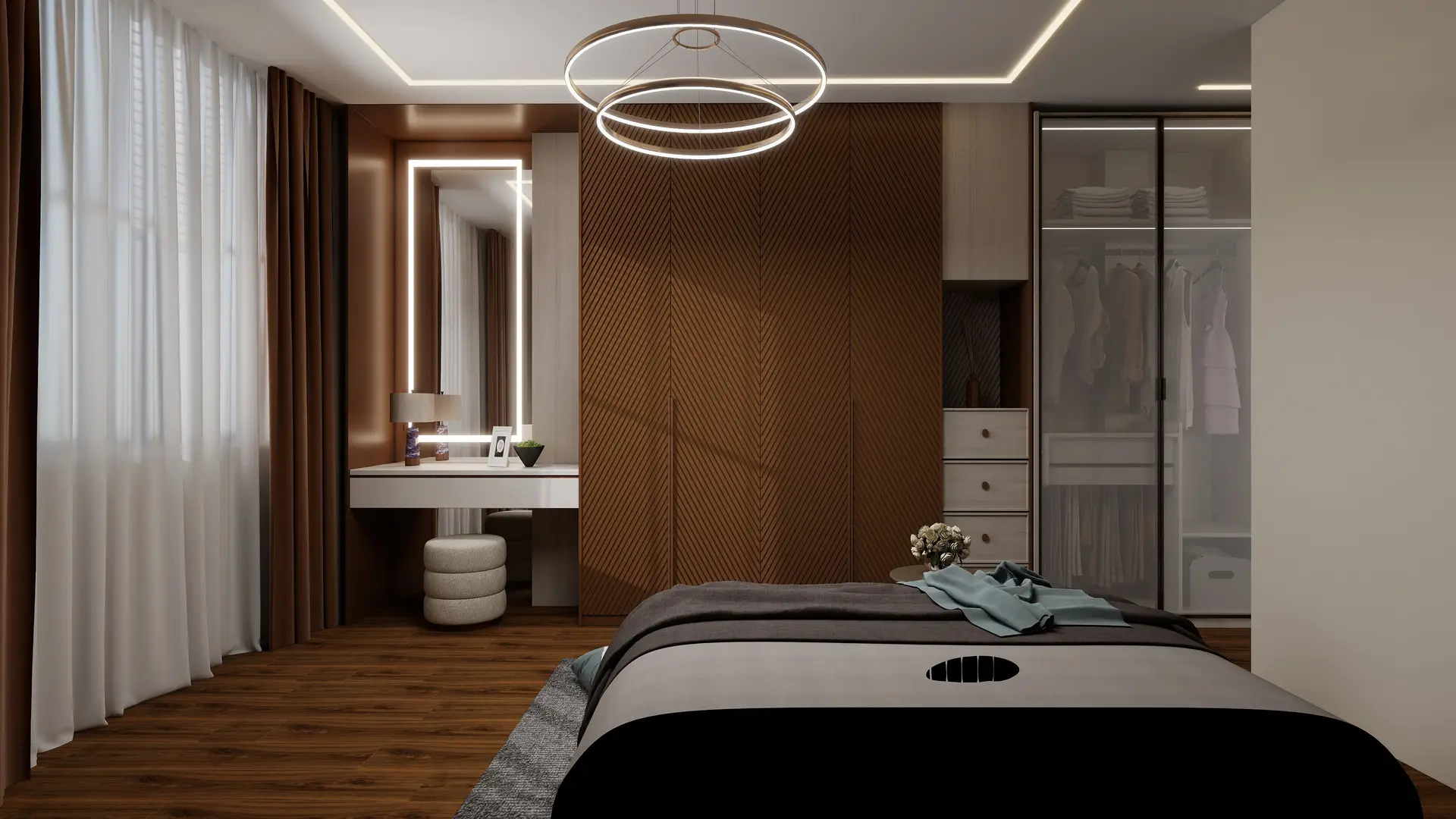 Cotswolds Guest Chamber with soft textiles and ambient lighting